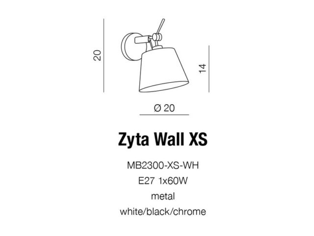 Lampa Cienna Zyta Wall Xs Lepukka