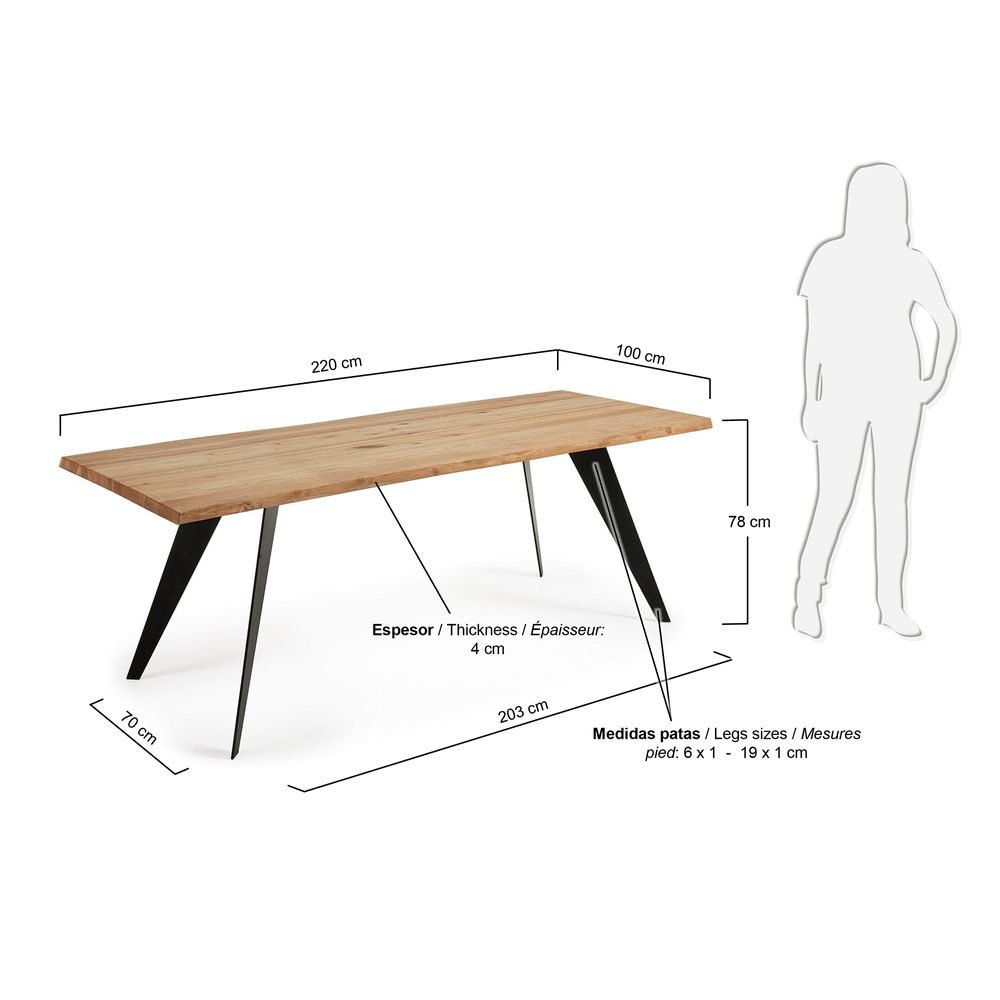 Stół Nack drewniany 220x100