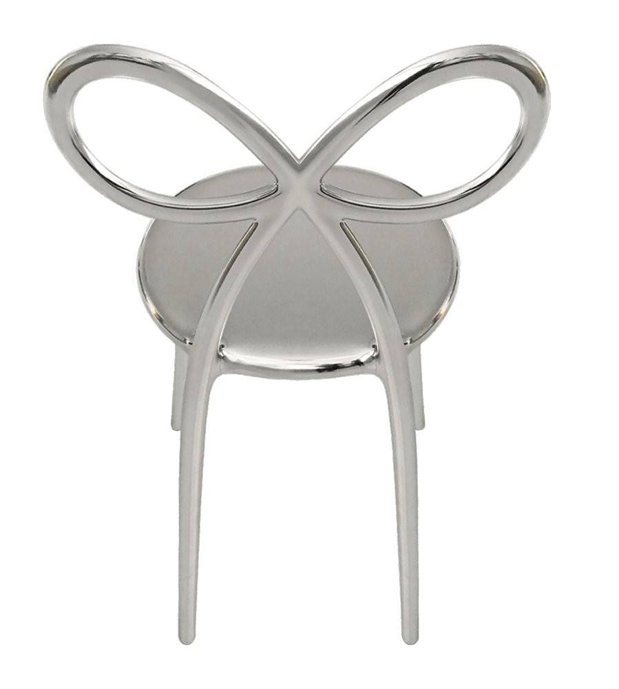 Krzesło Ribbon, metalowe srebrne
