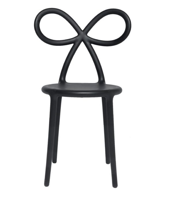 Zestaw 2 krzeseł Ribbon, czarny mat