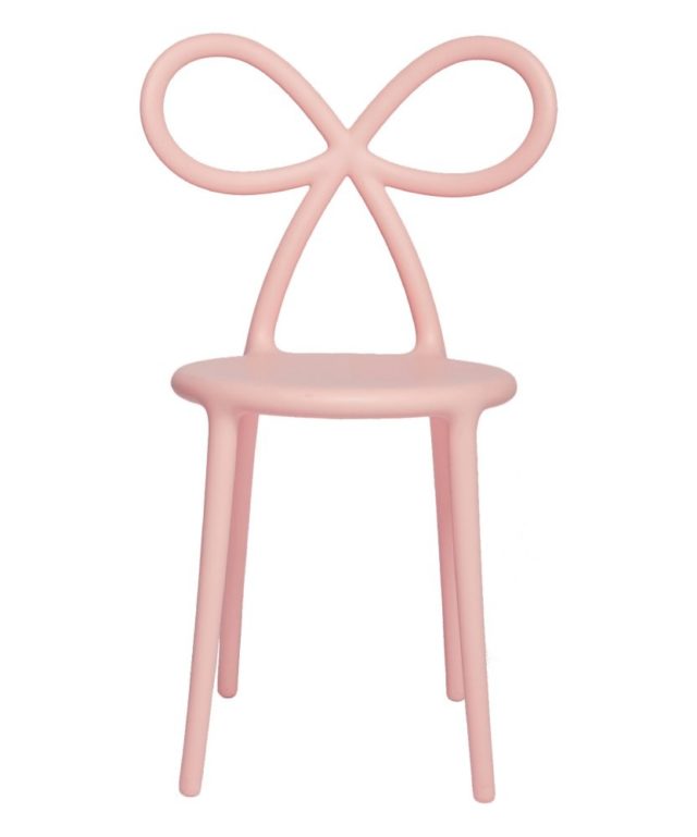 Zestaw 2 krzeseł Ribbon, różowy mat