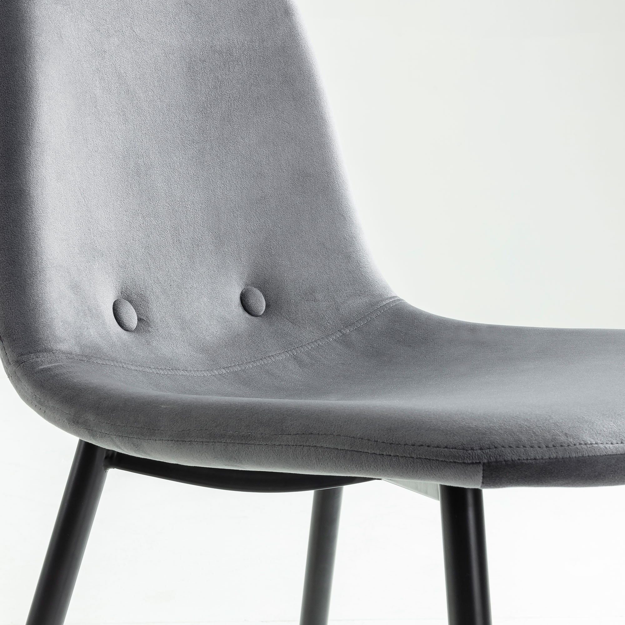 Krzesło Lissy, szary/czarny metal