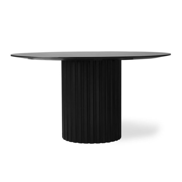 Stół jadalniany Pillar, okrągły czarny