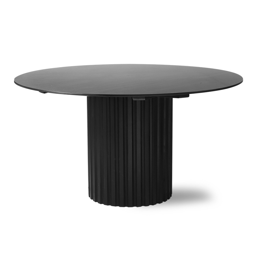 Stół jadalniany Pillar, okrągły czarny