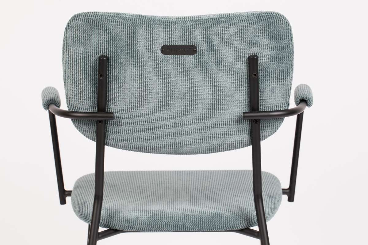 Krzesło z podłokietnikami Benson, szaro-niebieskie