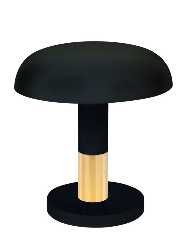 Lampa stołowa Fungo, czarno-złota