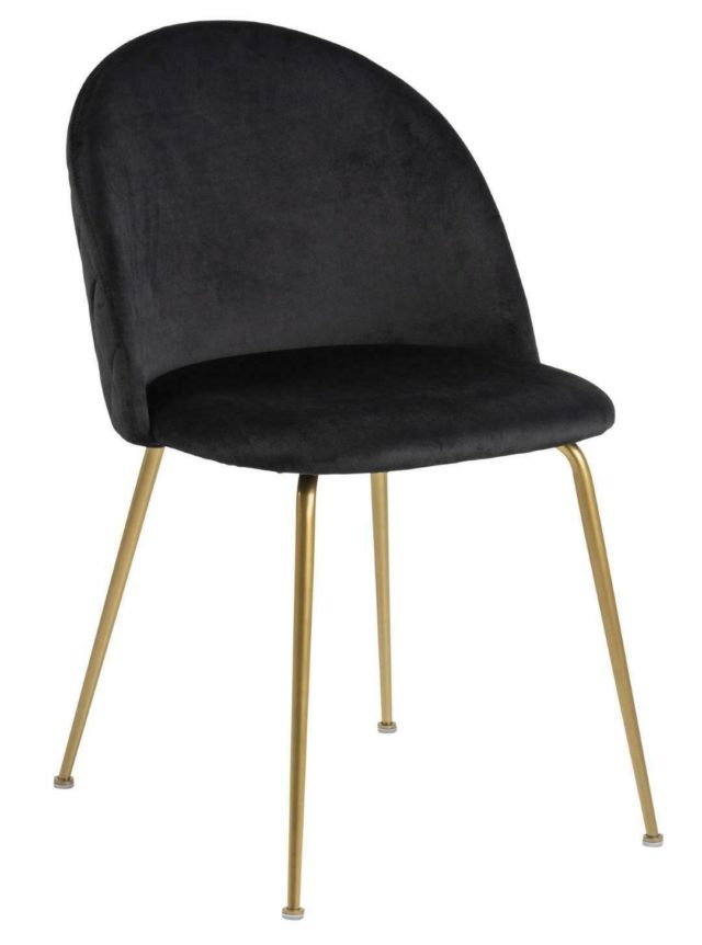 Krzesło Louise, czarno-zlote