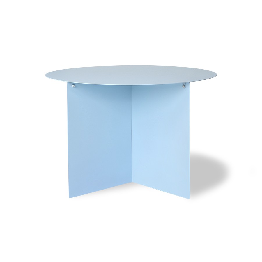 Stolik kawowy metalowy, niebieski