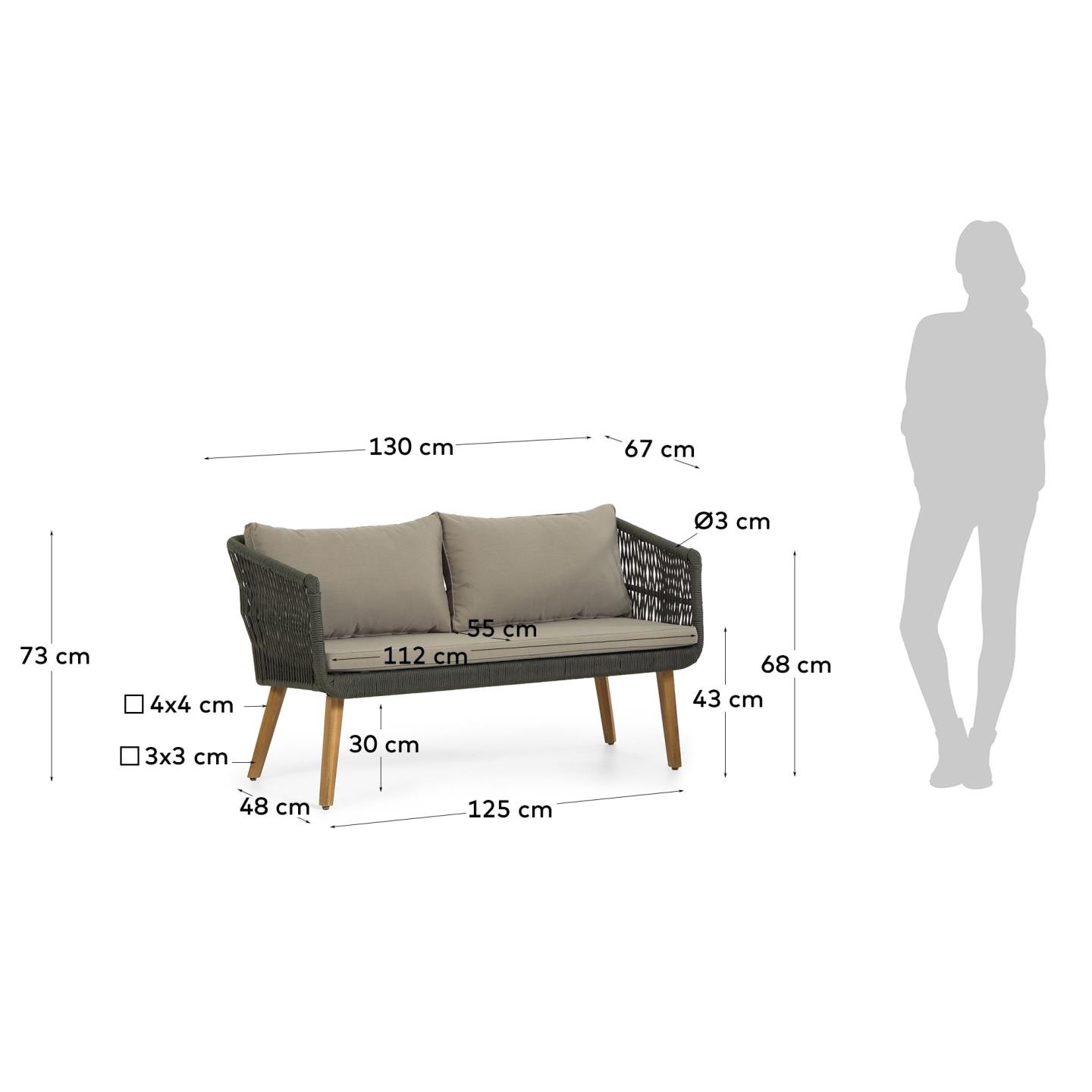 Zestaw Inti sofa+2 fotele
