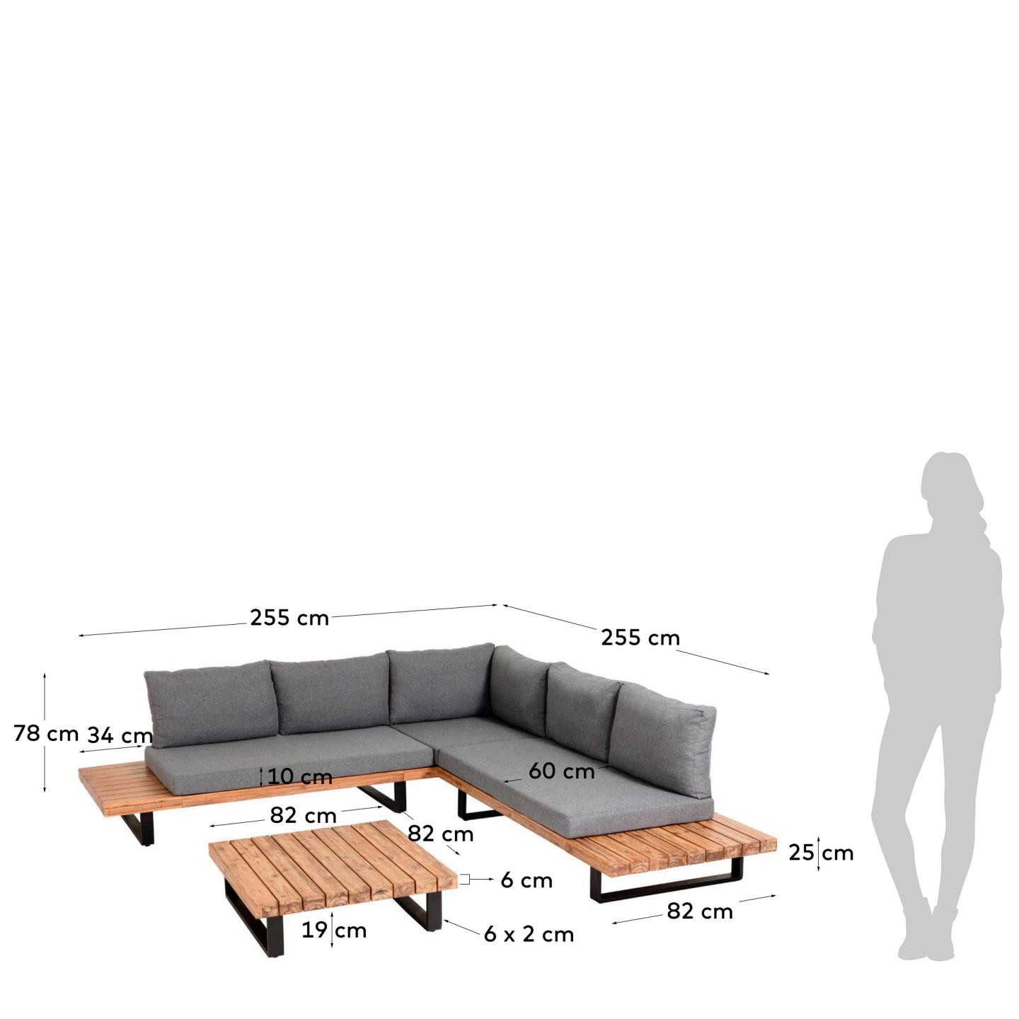 Zestaw Zalika stolik+sofa 5-osobowa