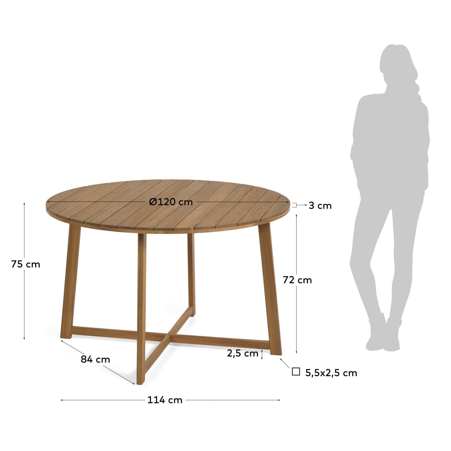 Stół ogrodowy Dafne, 120x120