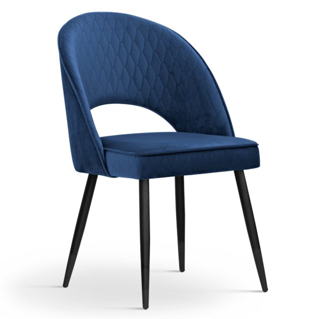 Krzesło tapicerowane Verde niebieskie