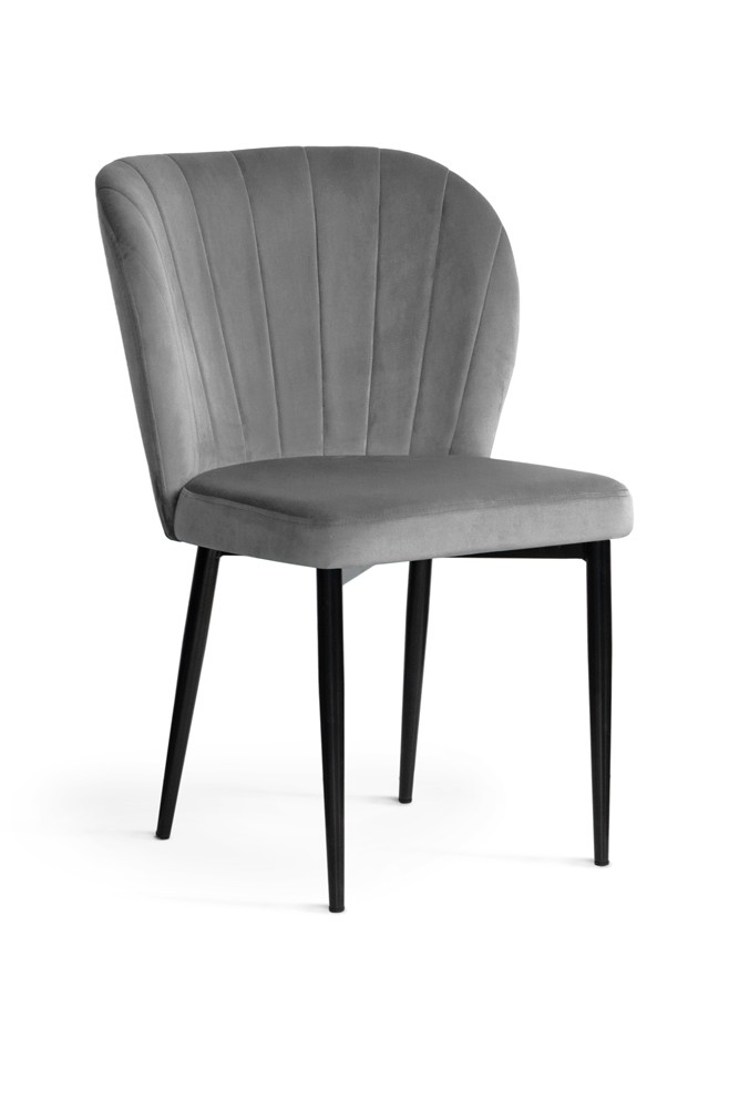 Krzesło tapicerowane Elly czarne nóżki