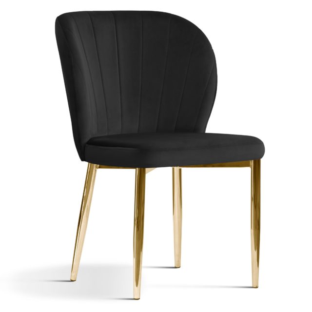 Krzesło tapicerowane Elly złote nóżki