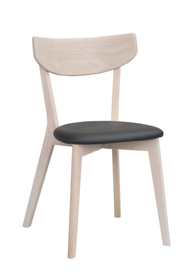 Krzesło Ami, bielone/czarne