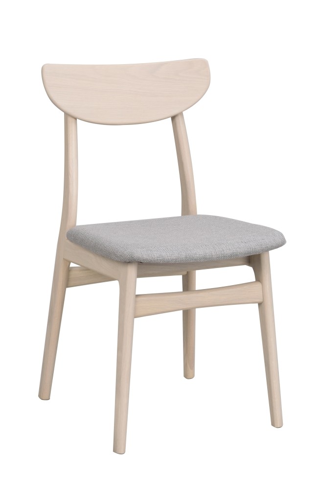 Krzesło Rodham, bielone/jasnoszare