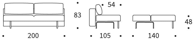 Sofa Frode z funkcją spania