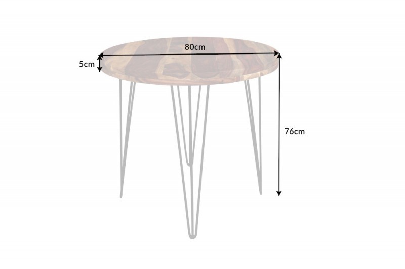 Stół do jadalni Makassar 80cm okrągły