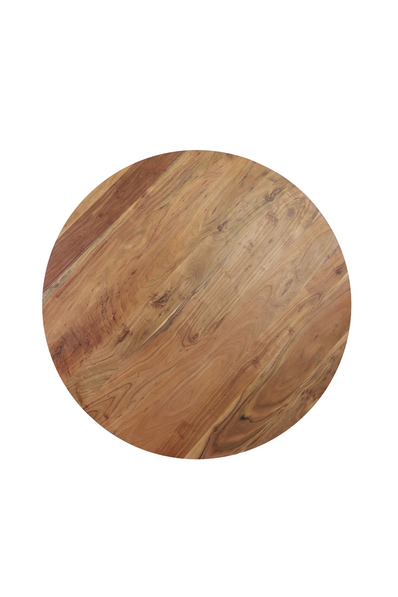 Stół Mimoso 120x74,5, drewno akacjowe/antyczne złoto