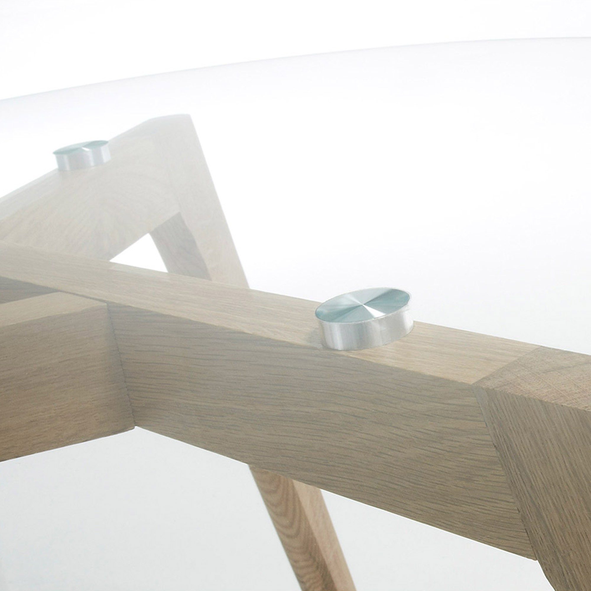 Stolik kawowy Brick 90cm naturalne drewno szkło