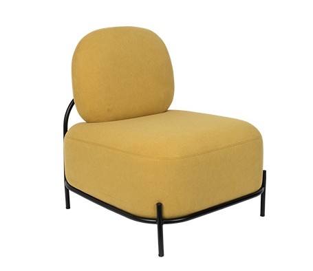 Fotel lounge Polly, zółty