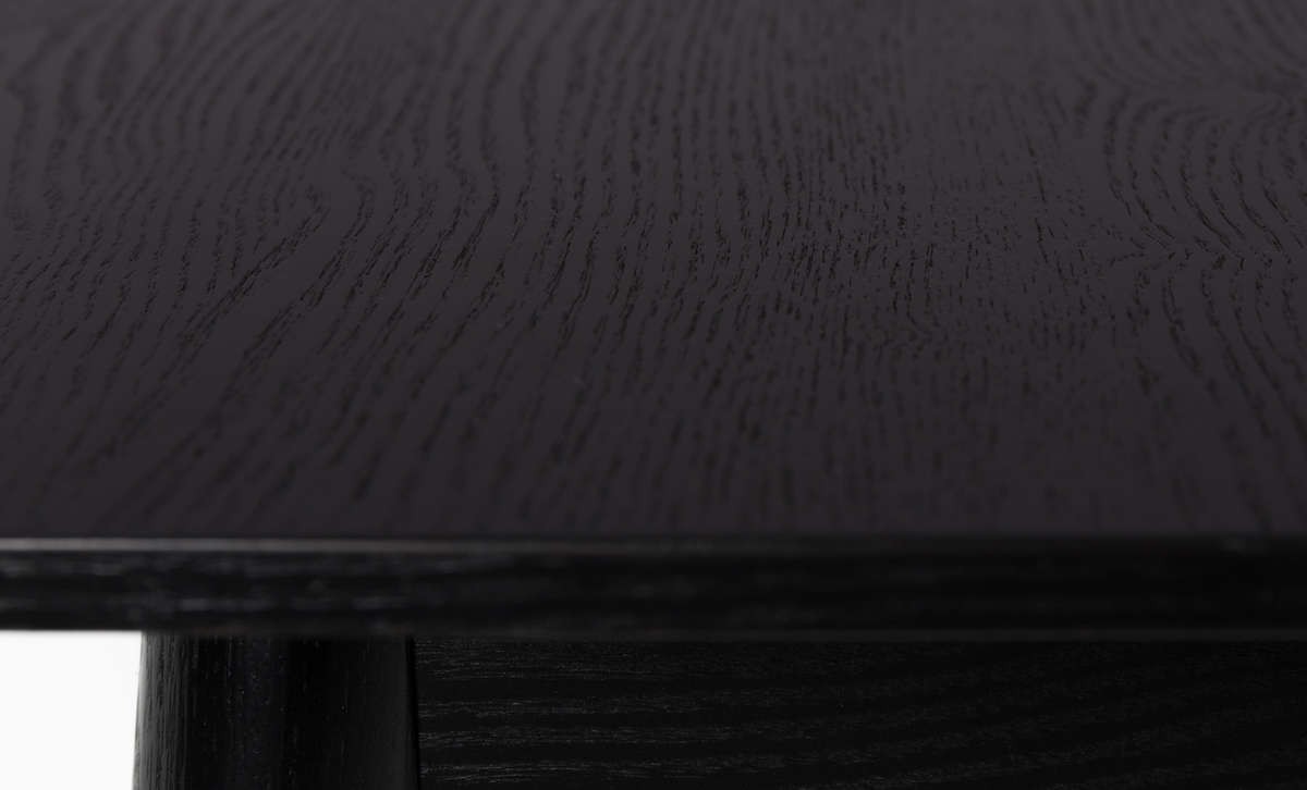 Stół Glimps 120(162)x80, czarny rozkładany