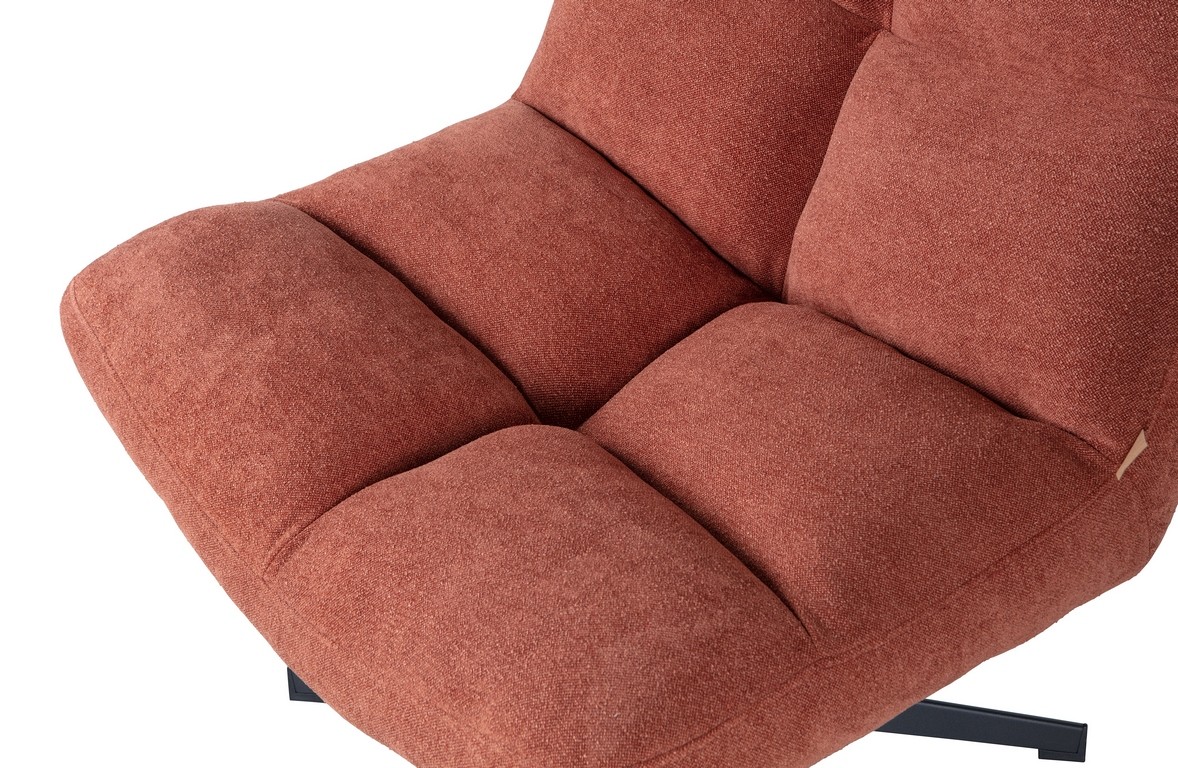 Fotel obrotowy Vinny, rdzawy