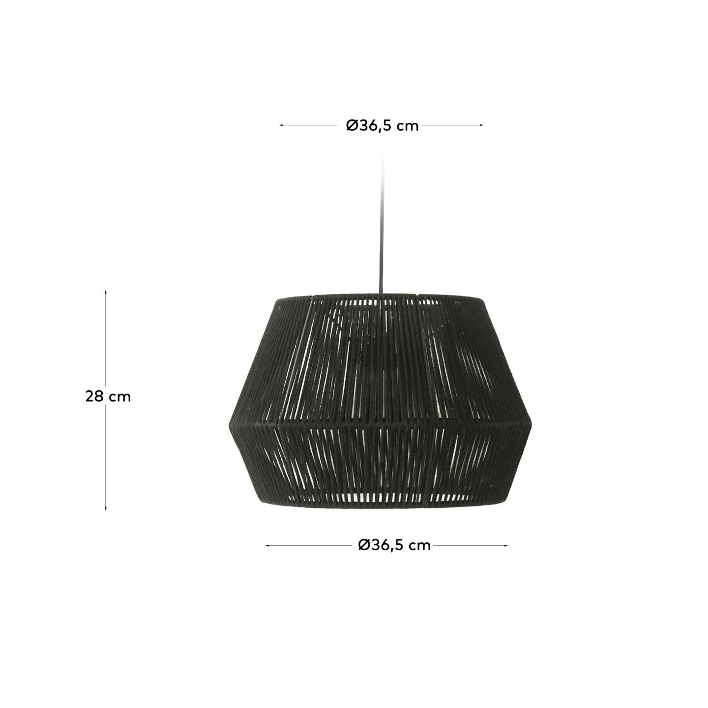 Lampa wisząca Cantia 36,5 cm, czarna