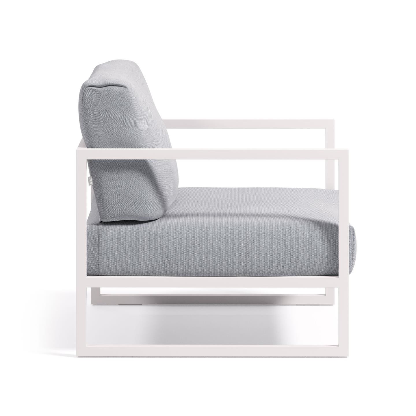 Fotel Comova, jasnoniebieski, biały