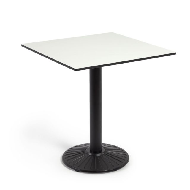 Stół ogrodowy Tiaret 68x68, czarno-biały