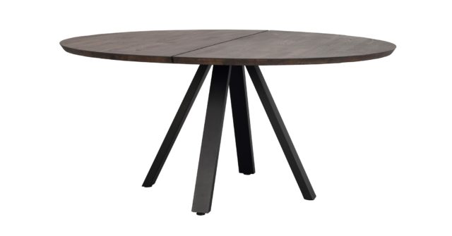 Stół okrągły Carradale 150x150, brązowy/czarny