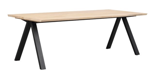 Stół rozkładany Carradale 220(320)x100, bielony/czarny