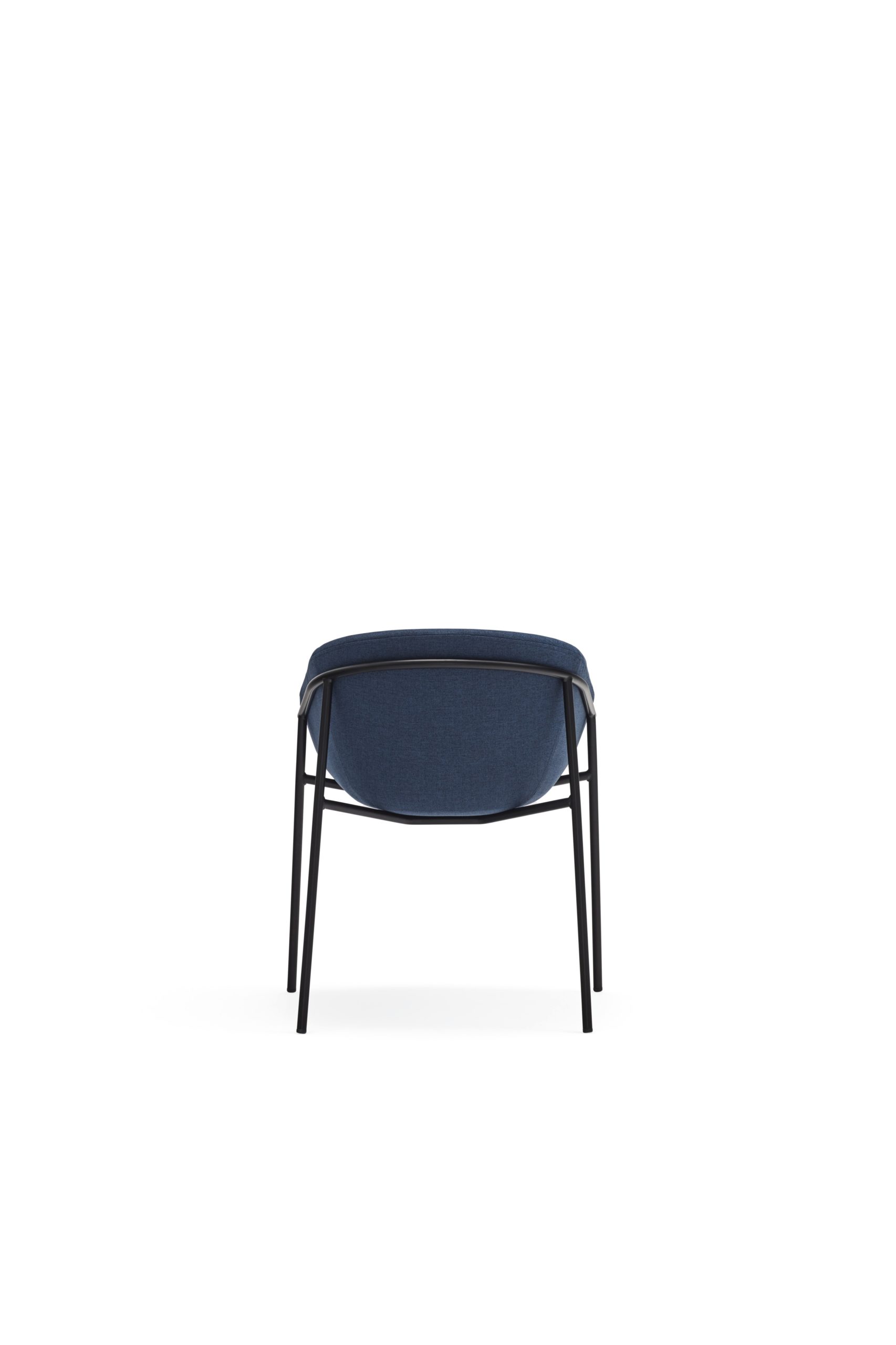 Krzesło tapicerowane Hug niebieskie Teulat