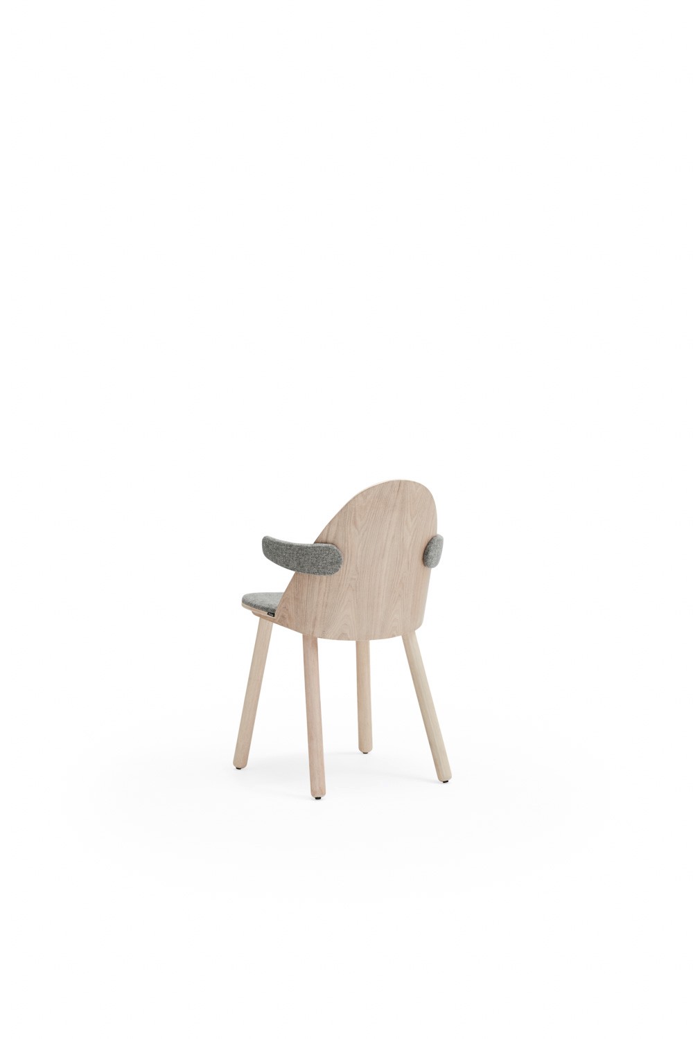 Krzesło tapicerowane Uma z podłokietnikami naturalne
