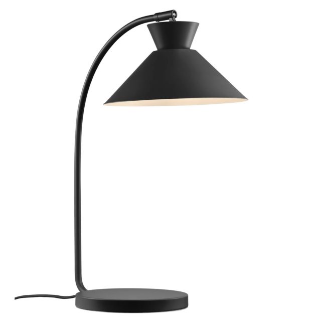 Lampa stołowa Dial, czarna