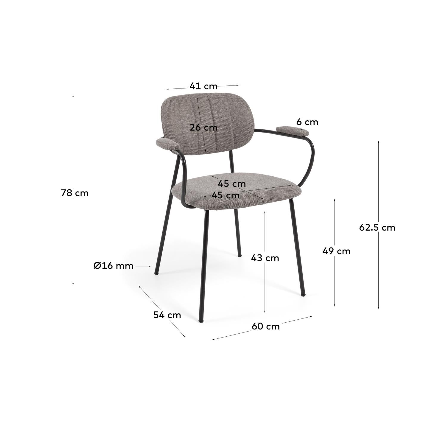 Krzesło Auxtina, jasnobrązowa szenila